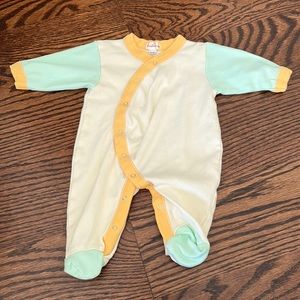 Loralin Designs unisex colorblock footed sleeper - NB size